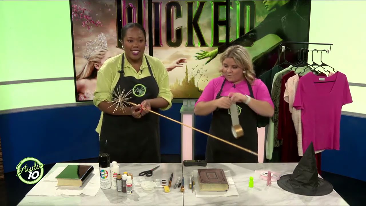 DIY Glinda Wand and Elphaba Spell Book