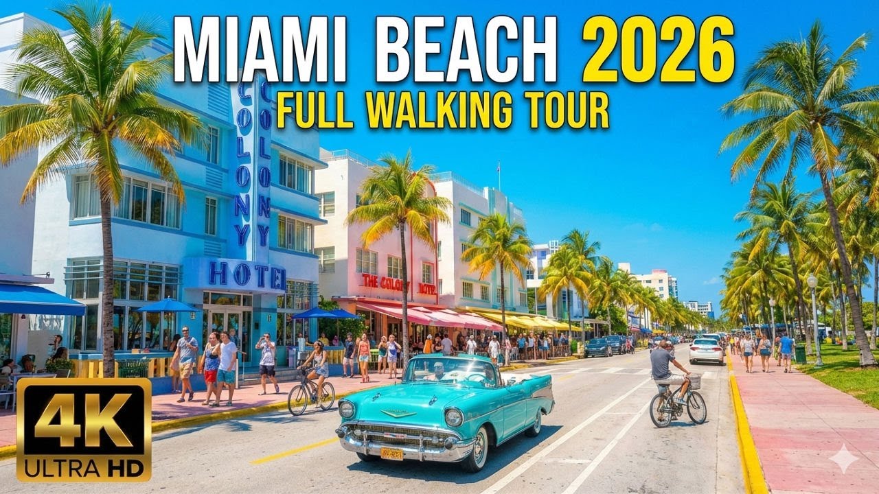 Miami Beach Walking Tour 2026 South Beach, Florida & Art Deco Weekend 🇺🇸 [4K HDR]