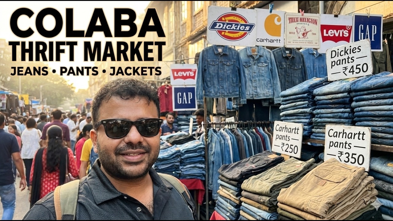 Colaba Causeway: Thrift MARKET ! Levi's, Carhartt, True Religion | mumbai wholesale Clothes market