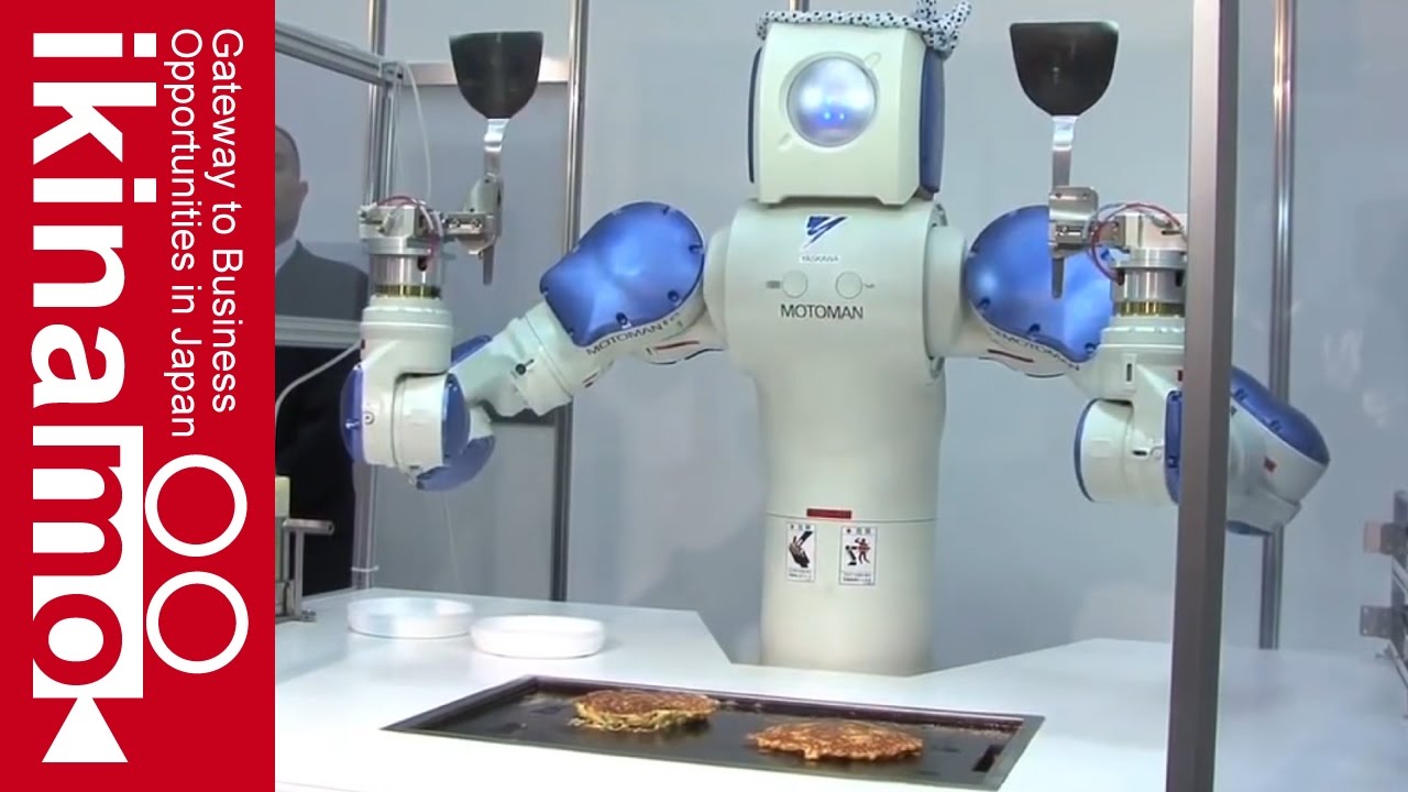 Robot that makes okonomiyaki fully automatically 