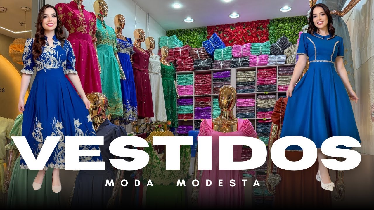 VESTIDOS ELEGANTES e Lindos - MODA MODESTA Direto da FÁBRICA #brás #vestidos 