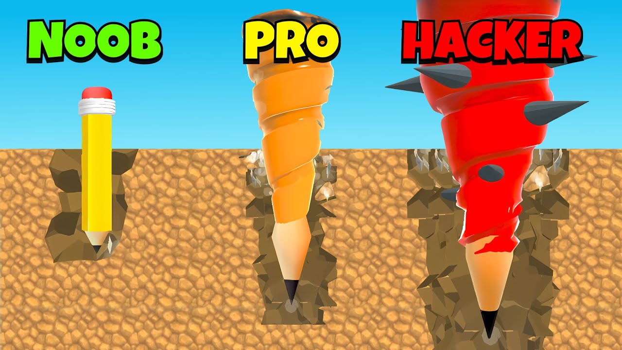 🤢 NOOB 😎 PRO 😈 HACKER | Pen Dig | iOS - Android APK