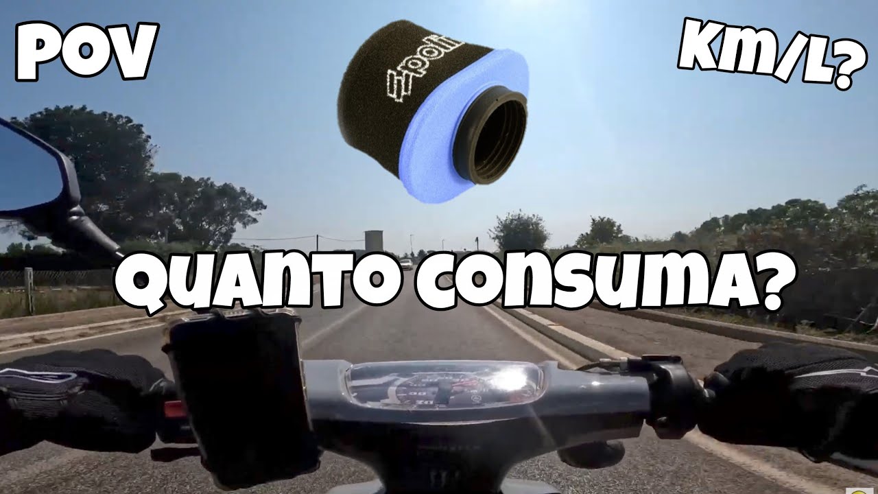 quanti chilometri faccio con UN LITRO con il filtro A CONO?  | POV ride Yamaha booster TPR 70