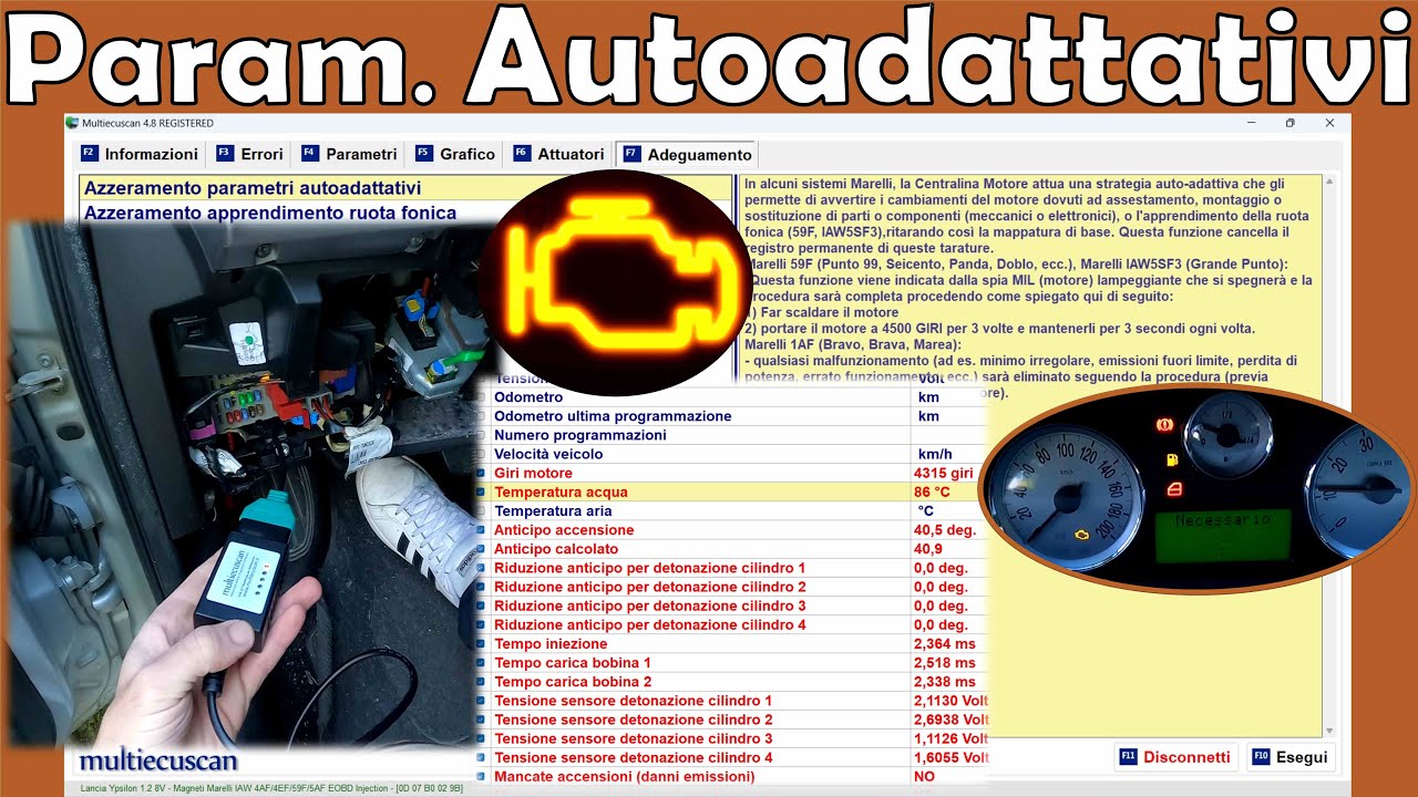 SPIA Avaria Motore LAMPEGGIANTE su Fiat, Lancia, Alfa: APPRENDIMENTO RUOTA FONICA e RESET CENTRALINA