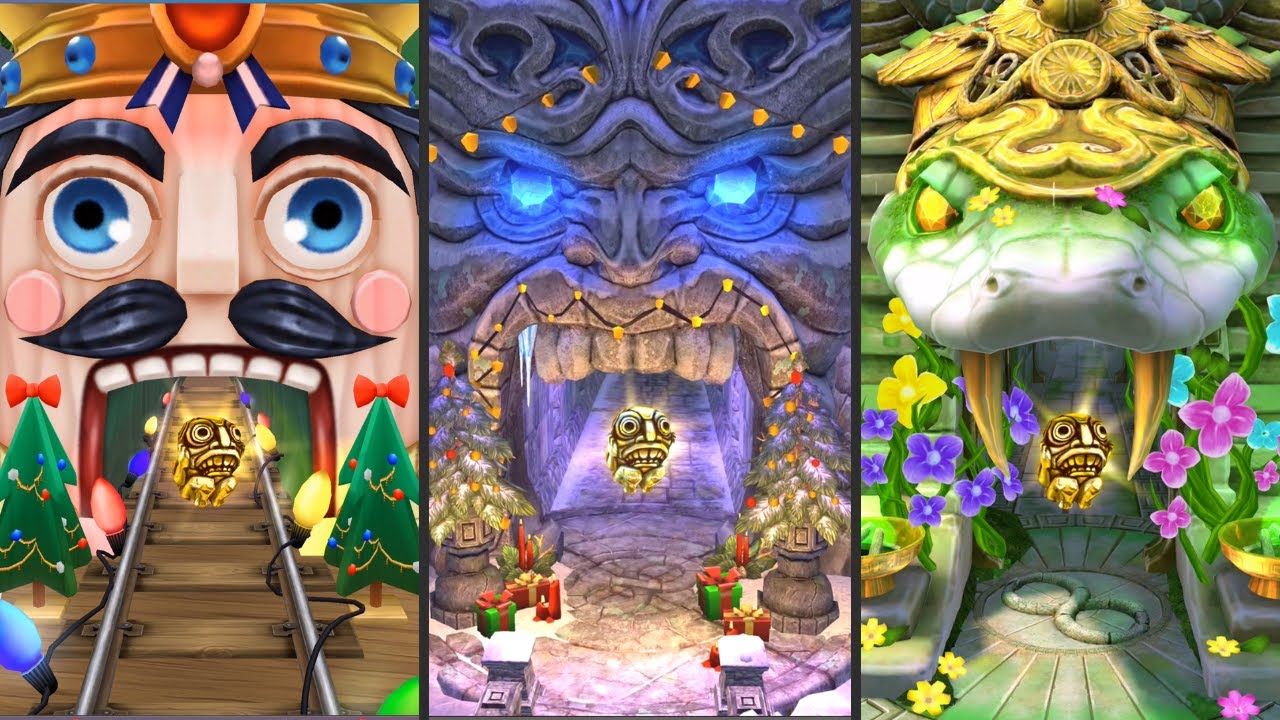 Temple Run 2 🎄WINTER TOYLAND Vs ❄️FROZEN SHADOWS Vs BLOOMING SANDS MAP!