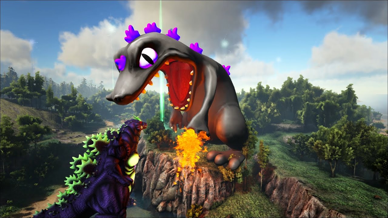 Super Godzilla vs King Reptar ! Who is Stronger? Ark dino battle 2022 | Agent Barron
