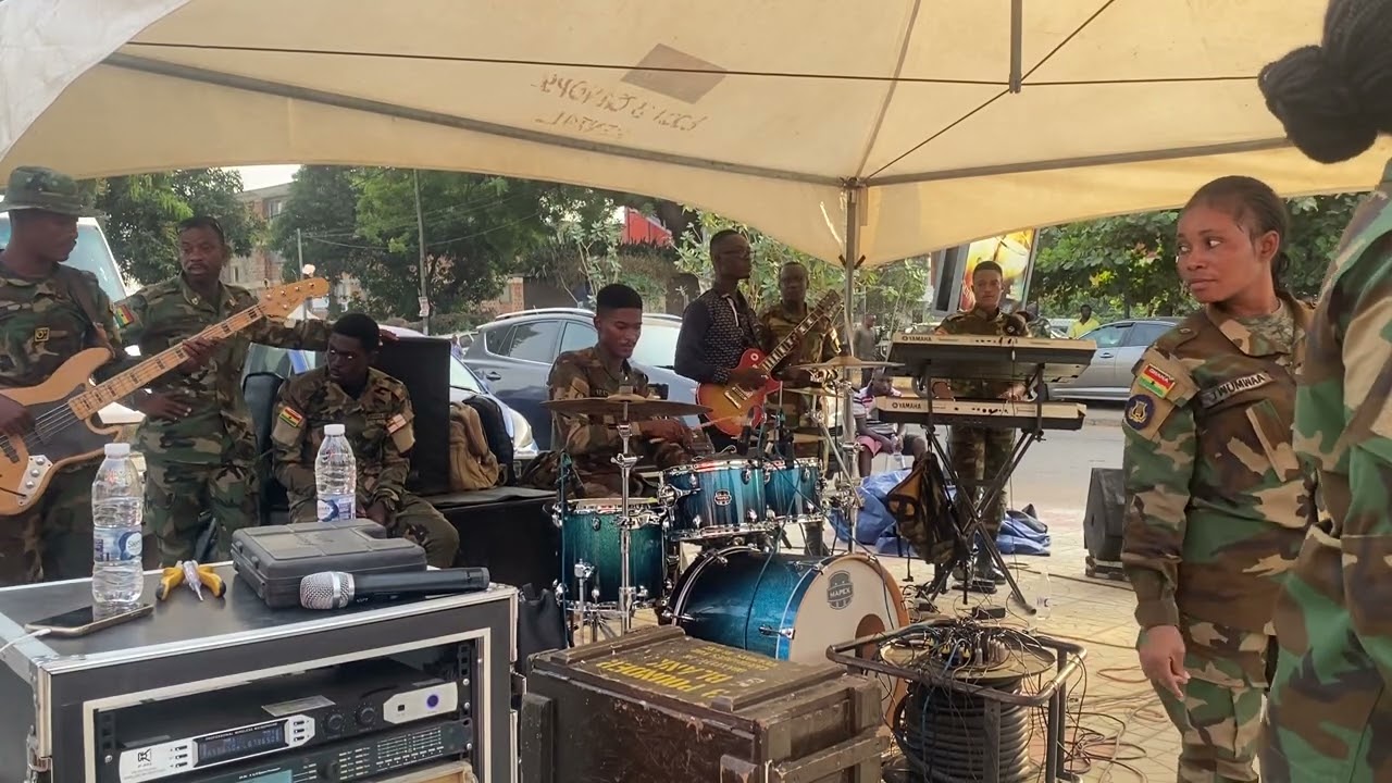 Ghana Armed Forces Navy band performing Agyenkwa Hene kese…