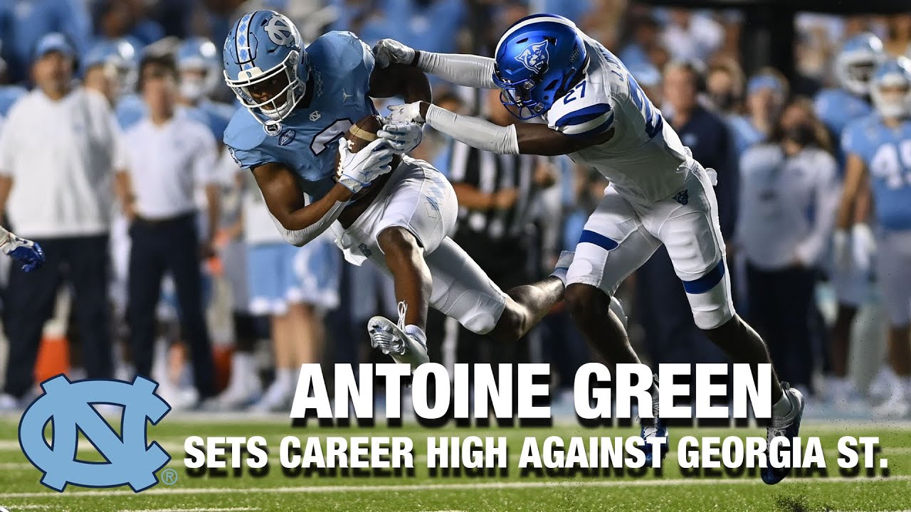 UNC Wide Receiver Antoine Green Sets Career High Against Georgia State