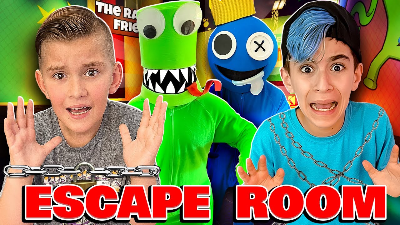 WE ARE TRAPPED in RAINBOW FRIENDS ESCAPE ROOM In Real Life (FUNhouse Family)