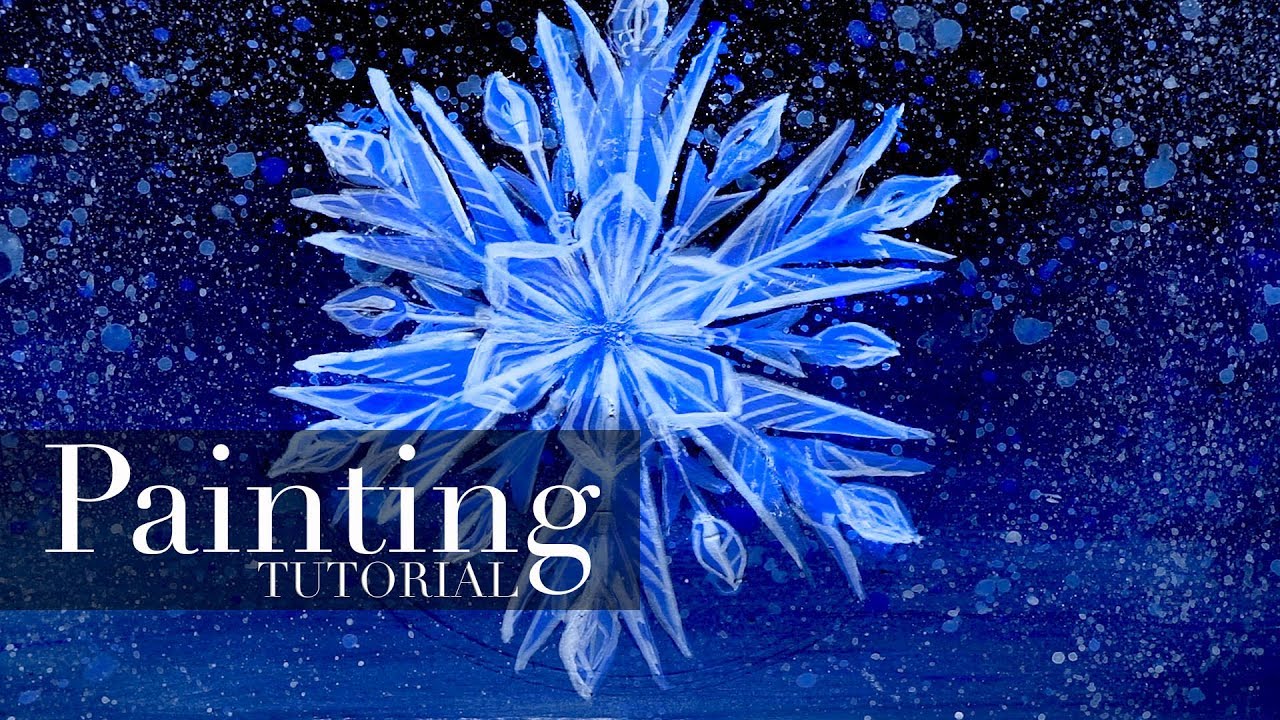 Snowflake | How to Paint a Snowflake | Acrylic Painting Tutorial