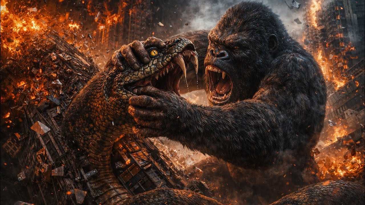 Titanoboa Attacks the City 😱 King Kong vs Giant Snake | Ultimate Monster Battle