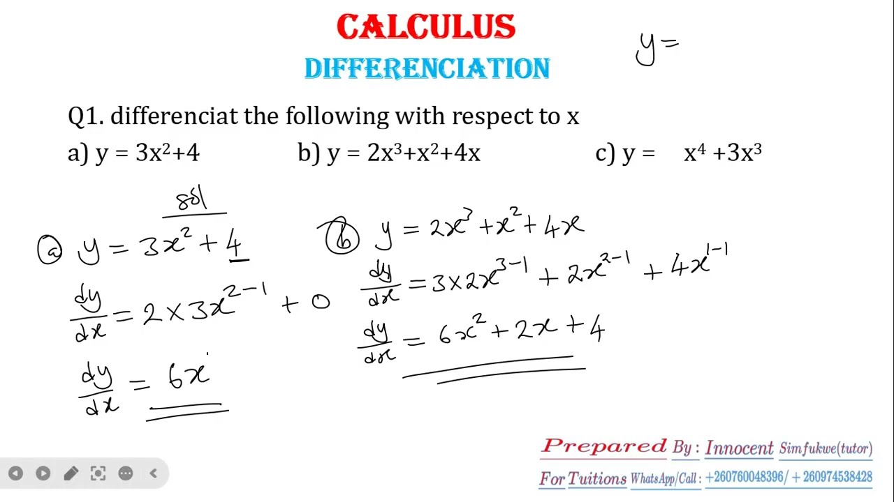CALCULUS-DIFFERENCIATION