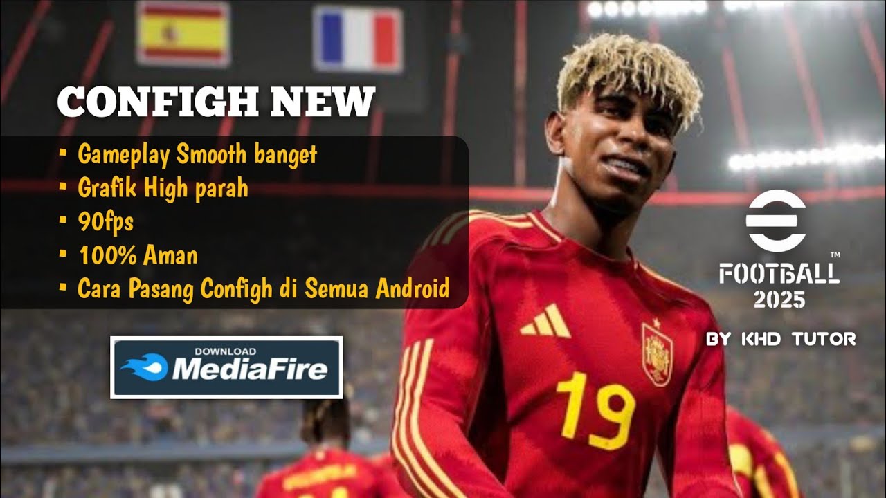 CONFIGH EFOOTBALL NEW GAMEPLAY Smooth banget || Grafik Jernih 90fps