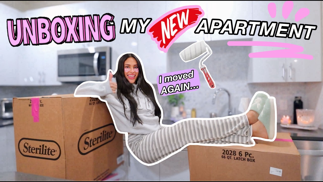 UNBOXING my *entire* NEW APARTMENT in less than 48 hrs | honeybobabear