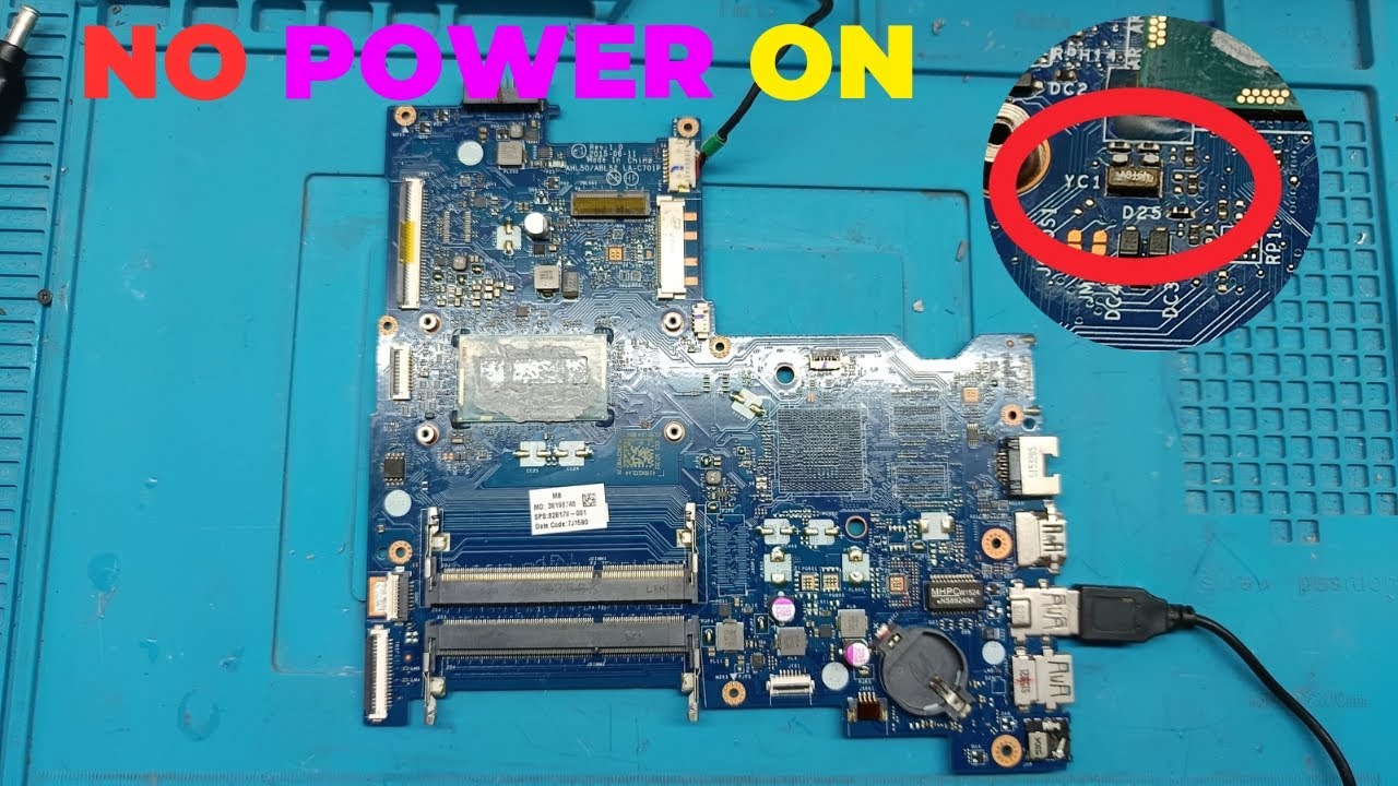 HP laptop no power on issue (   LA - C701P  )
