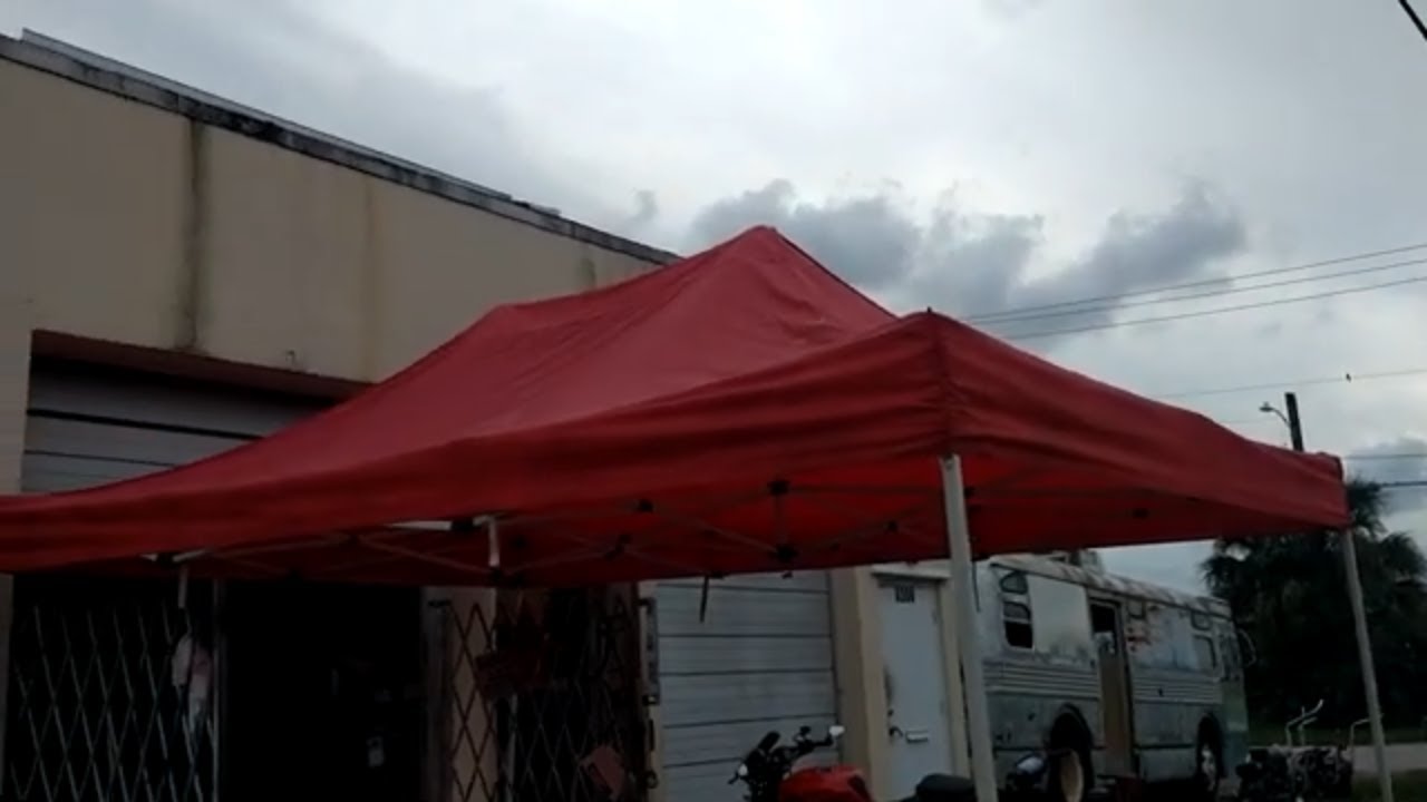 puttin up a 10x15 master canopy popup by yourself.
