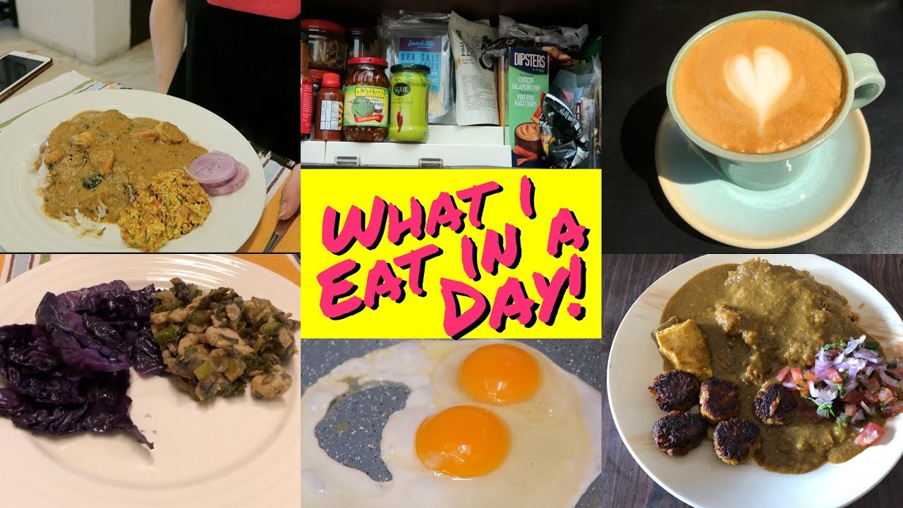 What I Eat In A Day! 🥐🍝🍛🍣🍓🍳☕️🍮