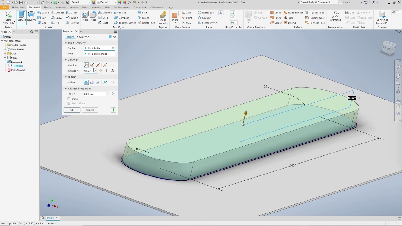 16 Autodesk Inventor 2020 Sheet Metal - Punch Tool