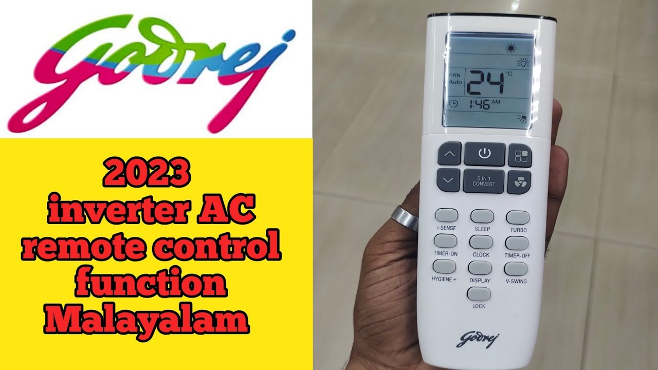 godrej ac remote control function