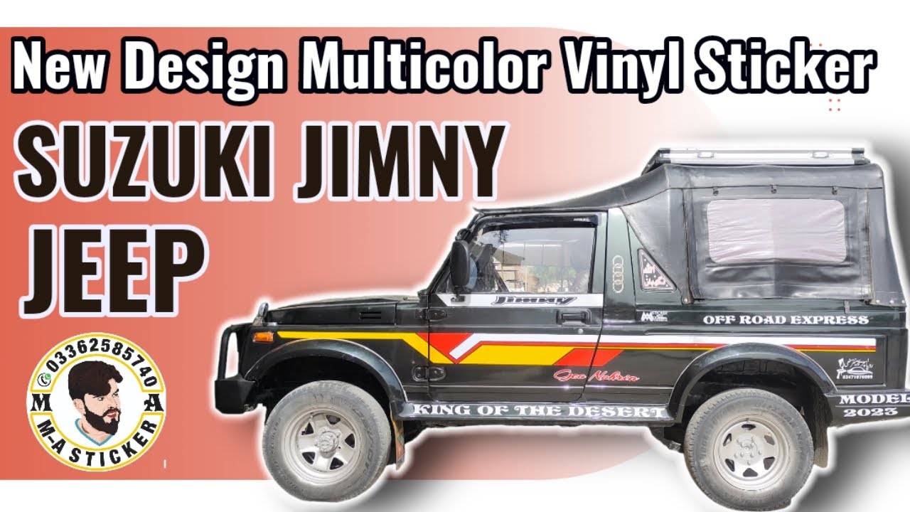 New Design Multicolor Vinyl Sticker || SUZUKI JIMNY JEEP 