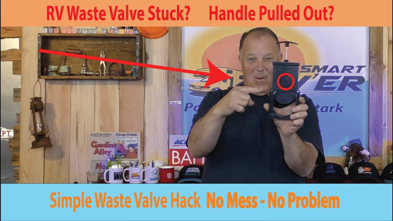 RV Waste Valve Stuck? Handle Pulled Out? Check Out This Simple NO MESS Hack!