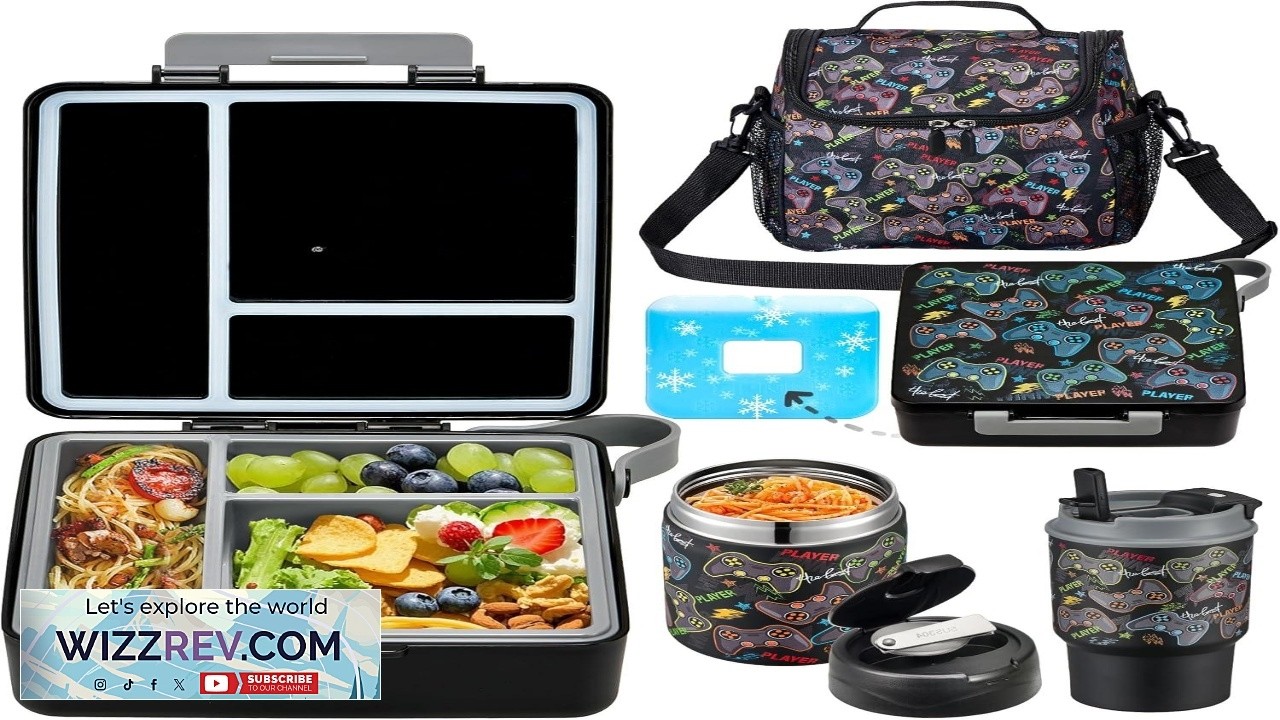 Ланч-бокс Bento для детей с термосумкой-термосом объемом 500 мл (17 унций) для супа.