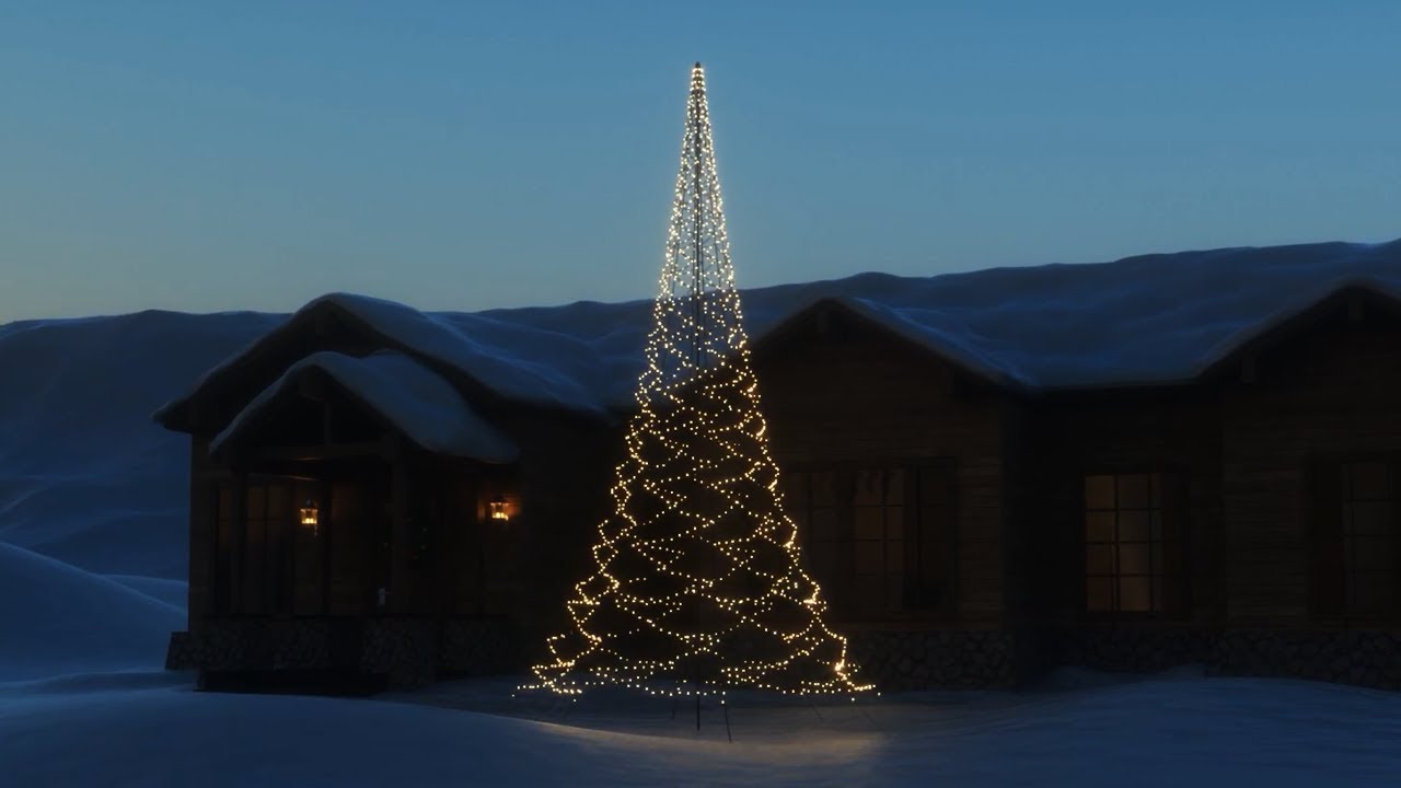 Fairybell Flagpole Christmas Tree Lights