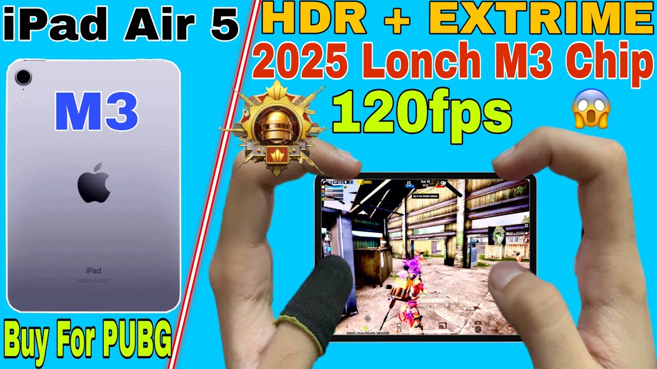 iPad Air M3 😍 PUBG HANDCAM HDR + Extrime | 120 FPS |🔥 PUBG Test Gameplay 2025