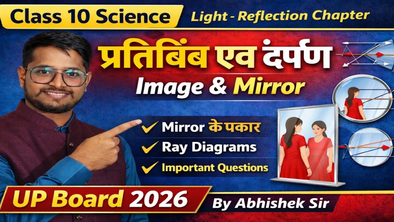 Class 10th Science | Chapter 9 Light – Reflection | प्रतिबिंब एवं दर्पण (Image and Mirror) | 