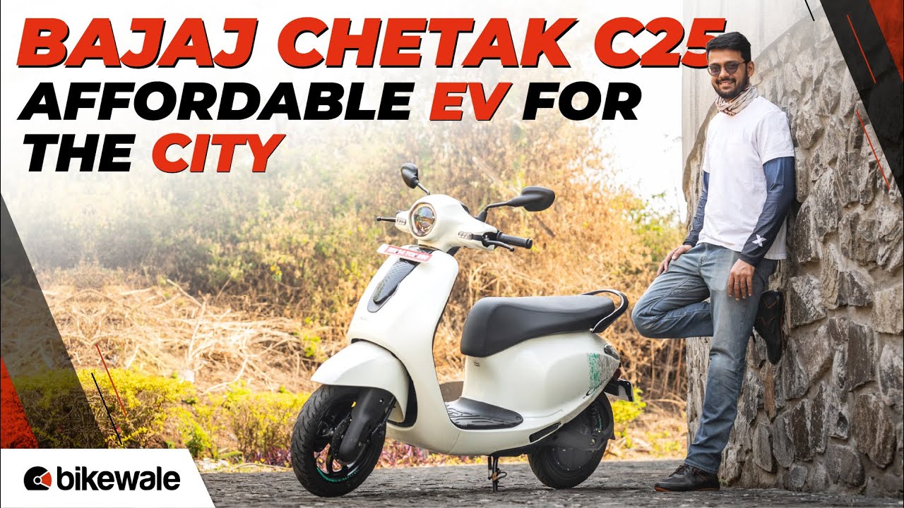 Обзор Bajaj Chetak C25 | Городской электроскутер для широких масс | Первый тест-драйв от BikeWale