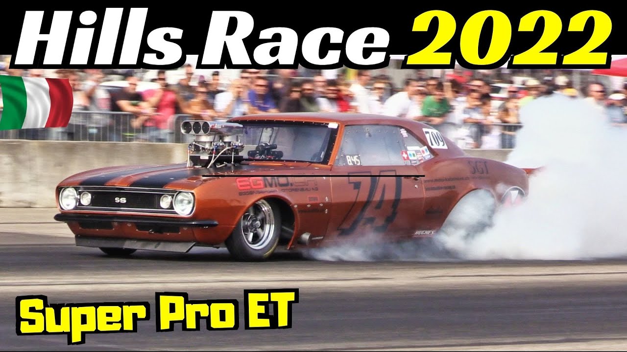 18° Hills Race Rivanazzano Dragway 2022 - Super Pro ET - Saturday Highlights - Massive V8 Engines!