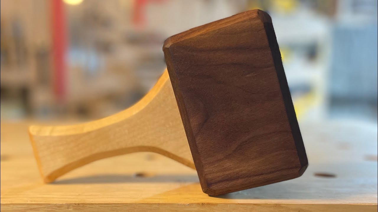 Walnut and maple mallet