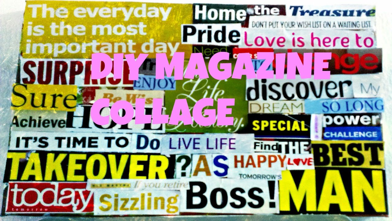 ✽ ♡ DIY  OLD MAGAZINE COLLAGE✽ ♡