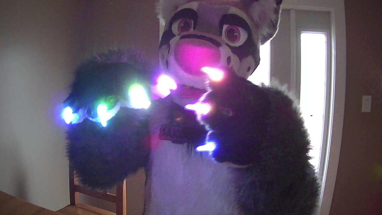 Glowy led fursuit claws