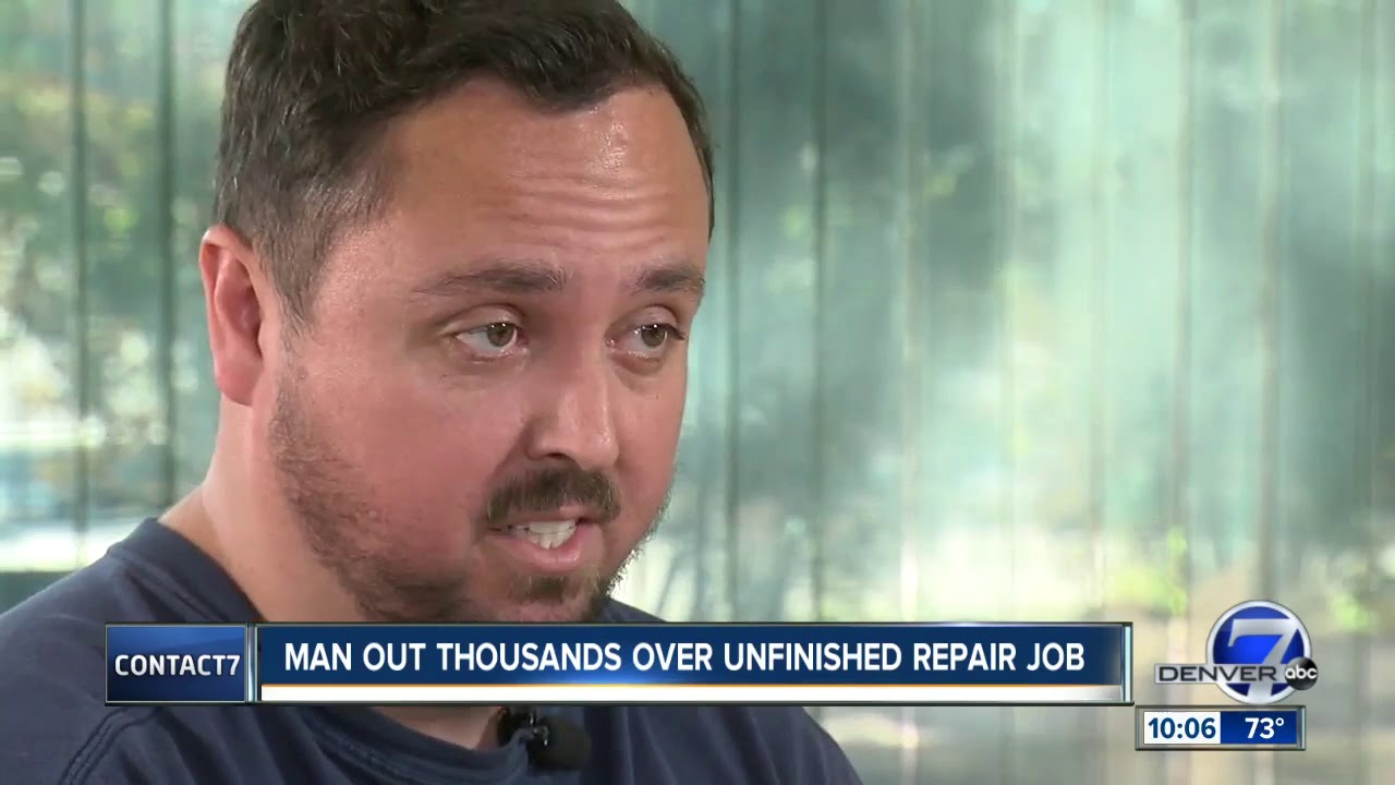 Man says contractor scammed him out of $15k, left job undone