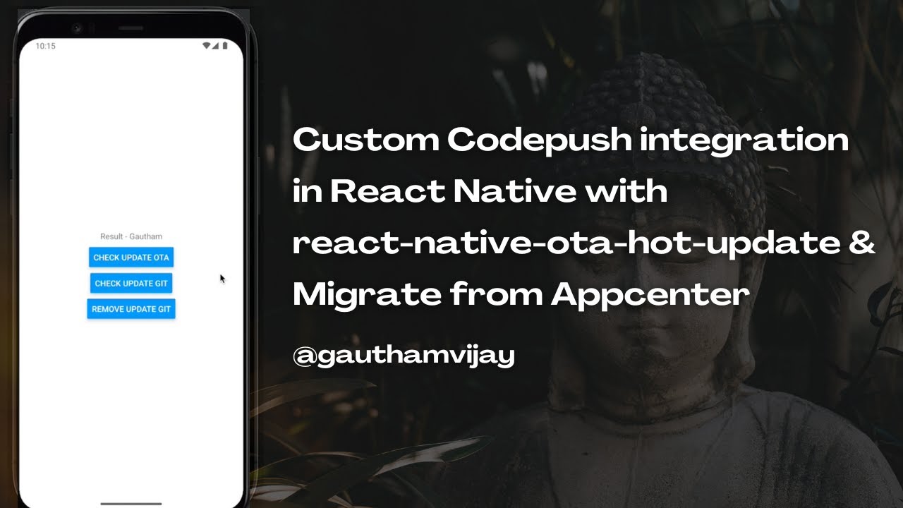 Custom Codepush integration in React Native with react-native-ota-hot-update | Move from Appcenter