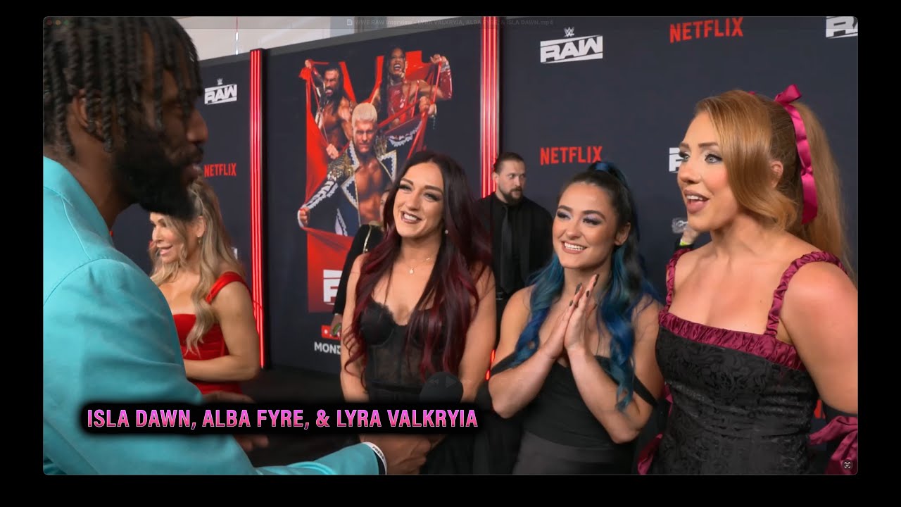 ИНТЕРВЬЮ с WWE RAW (Netflix) | Лира Валькрия, Альба Файр и Исла Доун (рестлерши)