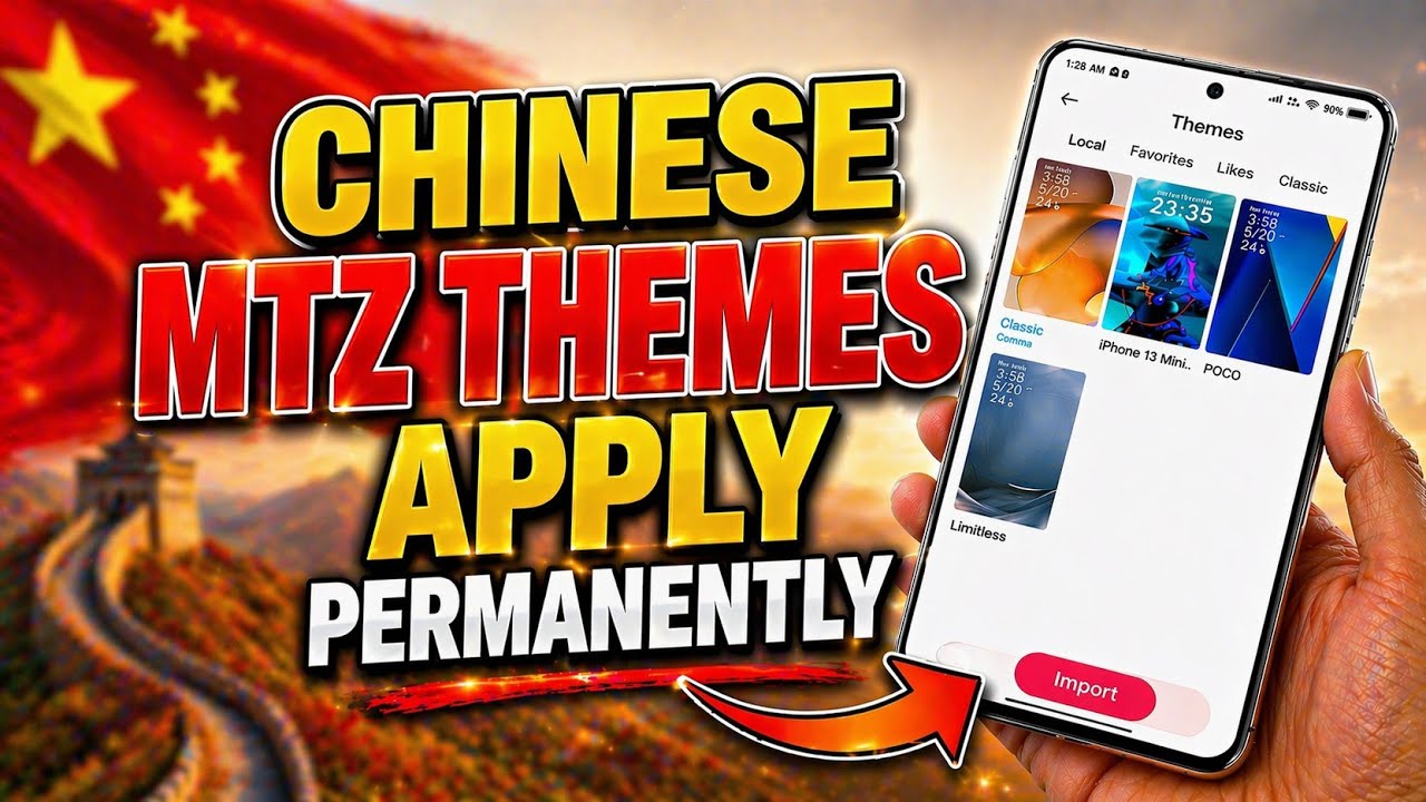 How to Apply MTZ Theme Permanently on Redmi, Xiaomi & Poco (HyperOS / MIUI) | No Root | 100% Working