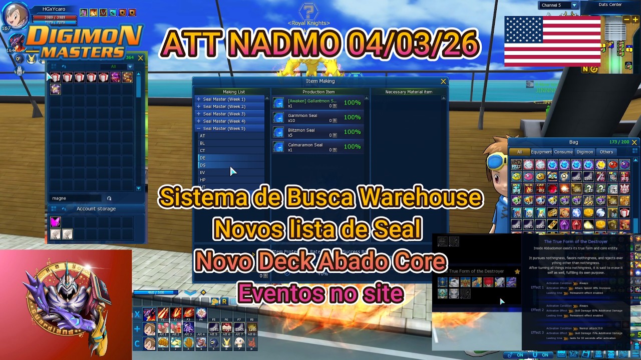 Atualização NADMO - Digimon Masters Online