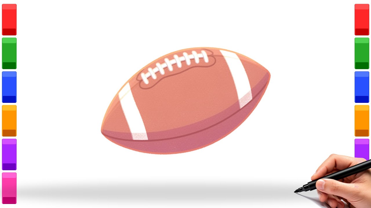 How to Draw American Football | Easy Step by Step