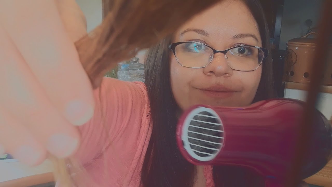(( ASMR )) RP - Washing , Brushing , and Blow Drying Your hair