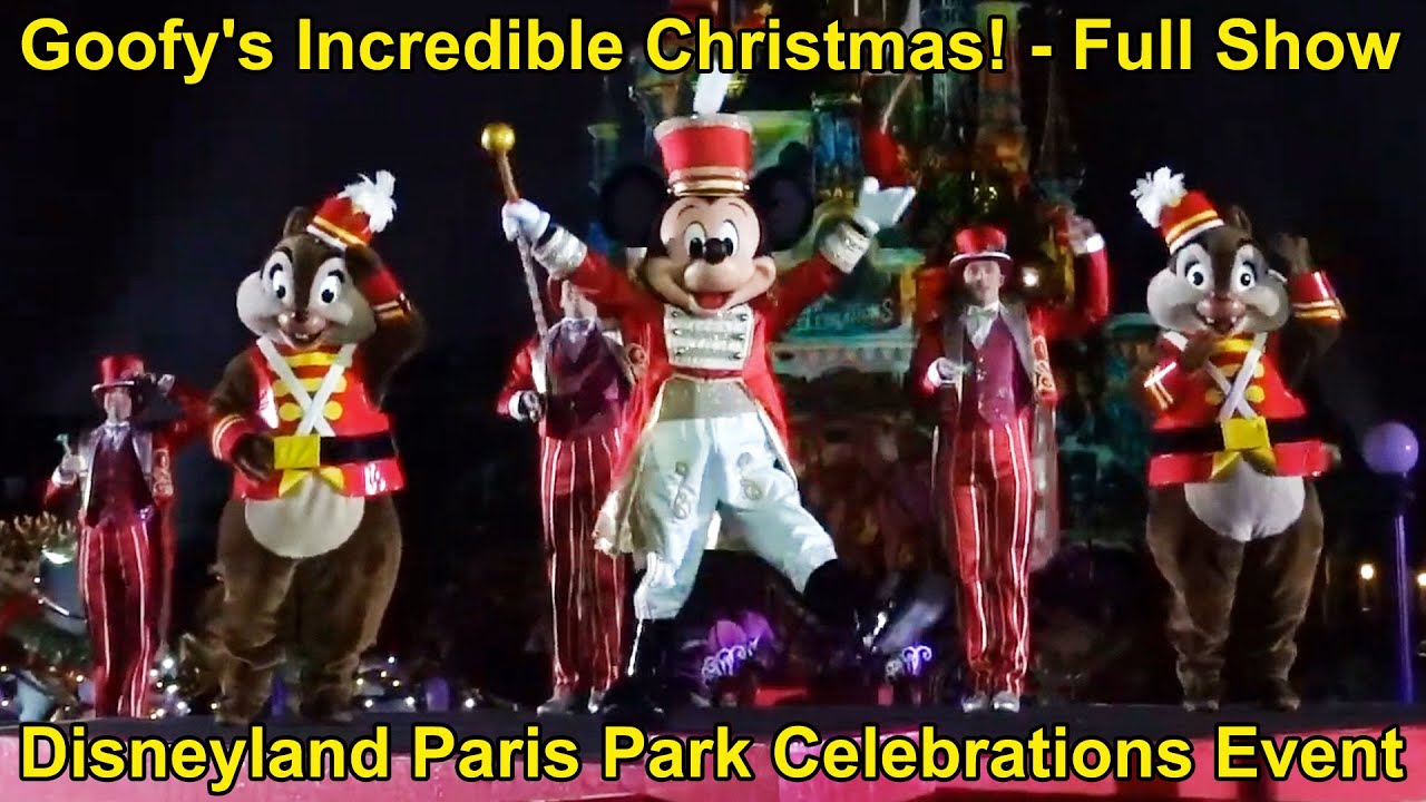 Goofy's Incredible Christmas! Show at Disneyland Park Celebrations AP Night 2019 - Disneyland Paris