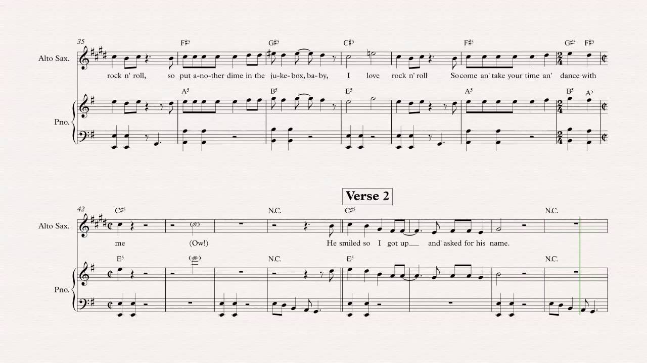 Alto Sax - I Love Rock ’n Roll - Joan Jett & the Blackhearts - Sheet Music, Chords, & Vocals