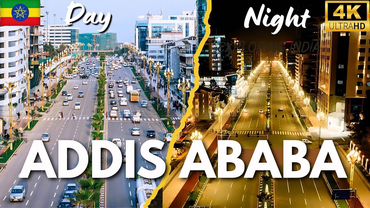 4K Bole Road 2025: Day vs Night Walk | Addis Ababa Uncovered! 🇪🇹✨