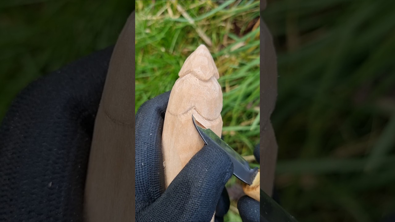 Простой проект резьбы по дереву | Вырежьте всё одним ножом #carvingwood #woodcarving #woodcraft
