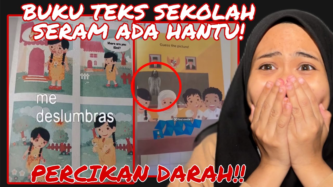 BUKU TEKS SEKOLAH SERAM VIRAL BERDAR4H‼️ BANYAK KELIBAT HANTU!!