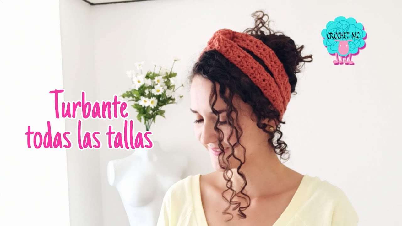 Turbante/cinta para el cabello a crochet - todas las tallas