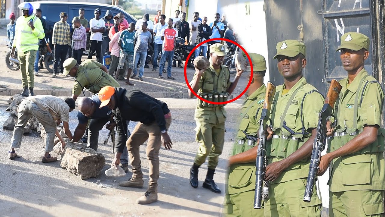 POLISI WAINGIA BARABARANI KUTOA MAWE MAKUBWA ARUSHA YALIYOWEKWA WANANCHI KISA AJALI.