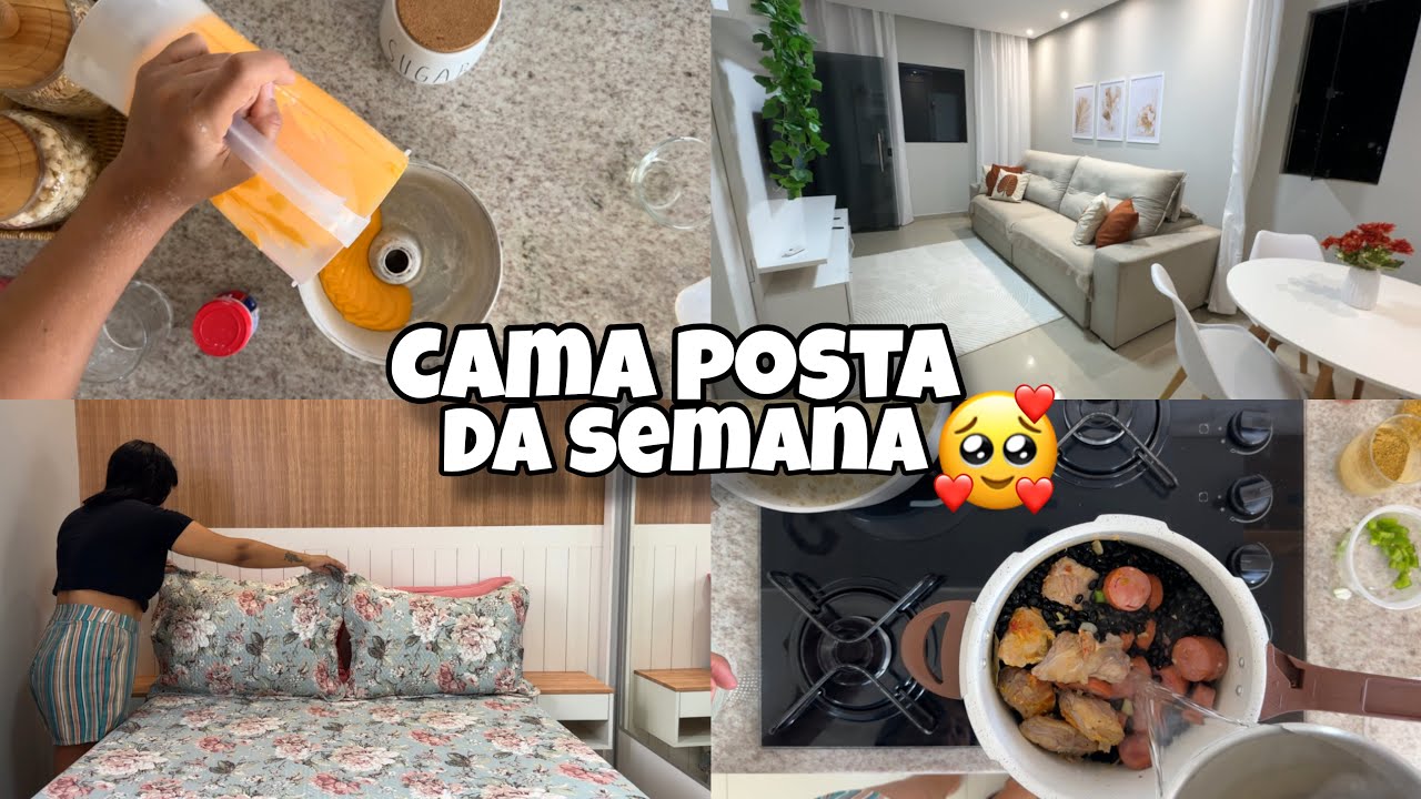 CAMA POSTA LINDA | ALMOÇO ESPECIAL | CASA LIMPA E CHEIROSA ✨ MINHA ROTINA CUIDANDO DO LAR
