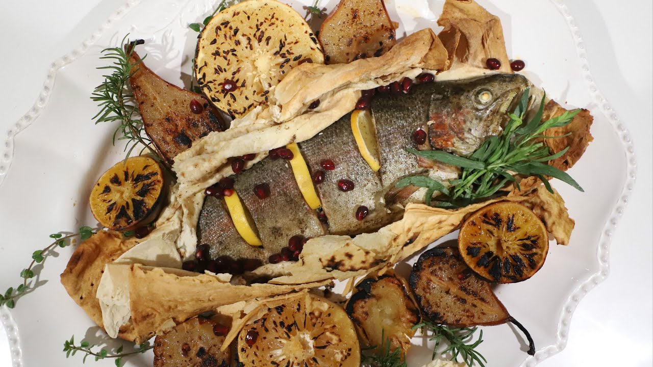 Lavash Baked Trout Fish - Armenian Cuisine - Heghineh Cooking Show